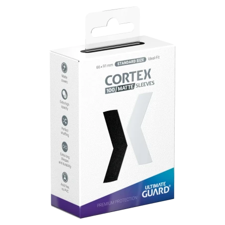 CORTEX SLEEVES MATTE TAILLE STANDARD - NOIR (x100) - ULTIMATE GUARD