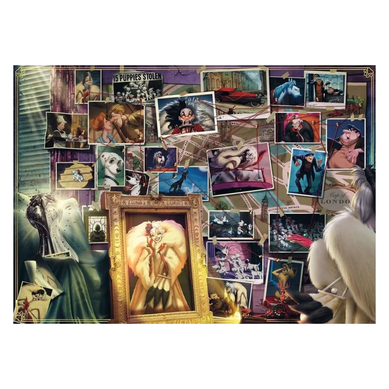 Puzzle - 1000 pièces - Cruella d'Enfer - Disney Villainous