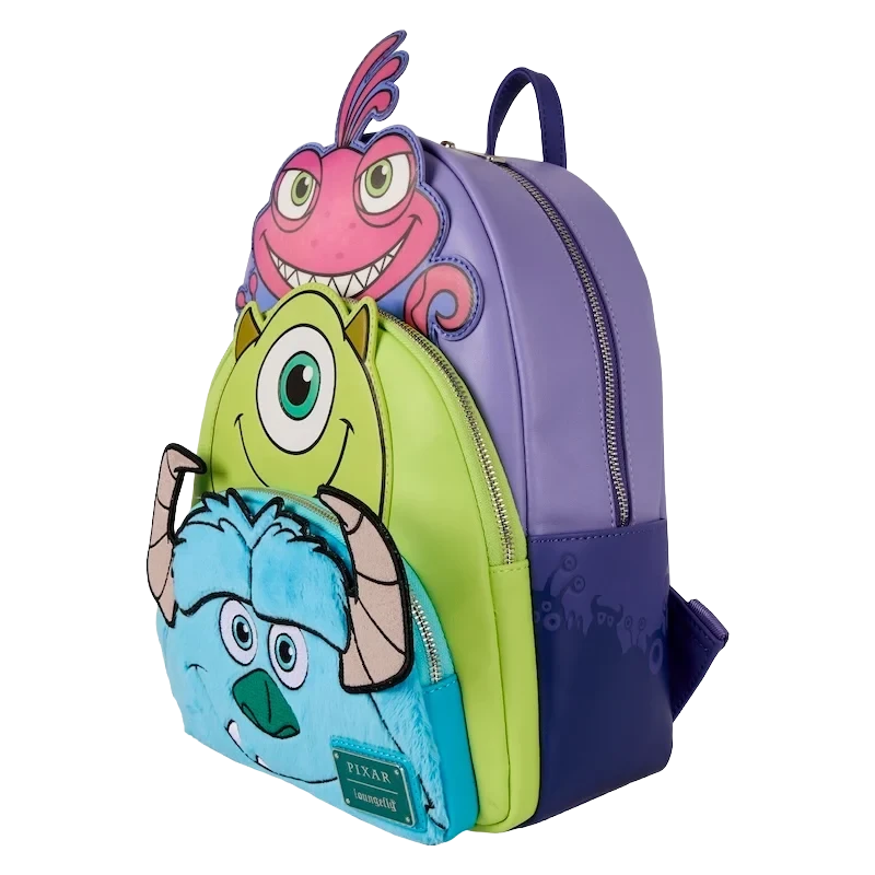 Mini Sac à Dos LoungeFly - MONSTRES ET CIE - Bob, Sully et Léon