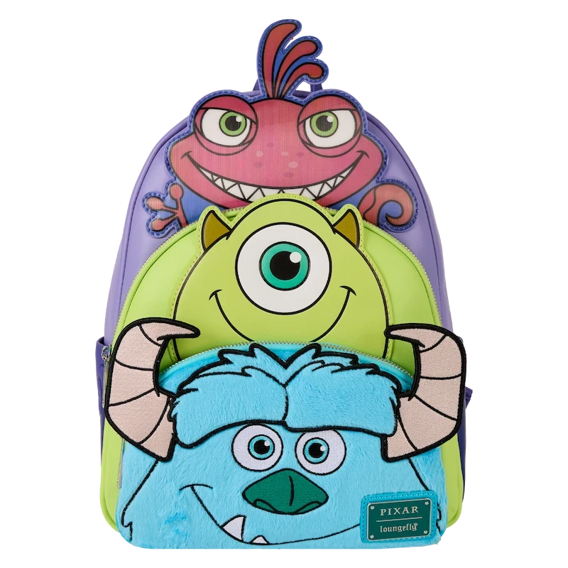 Mini Sac à Dos LoungeFly - MONSTRES ET CIE - Bob, Sully et Léon