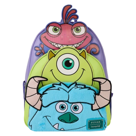Mini Sac à Dos LoungeFly - MONSTRES ET CIE - Bob, Sully et Léon