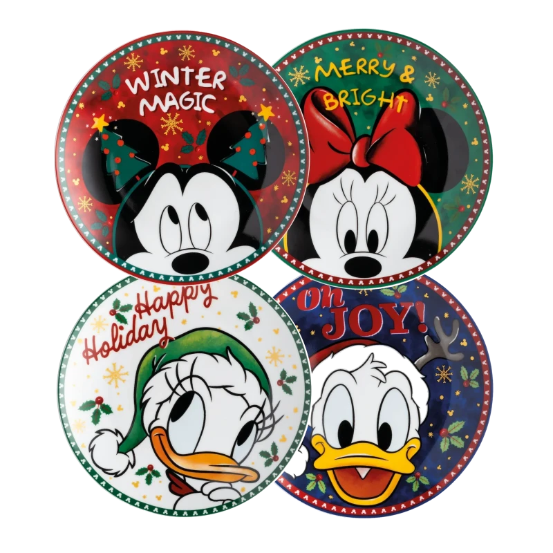 Vaiselle - Set de 4 Assiettes à Dessert 19,5cm Disney - Magic Winter