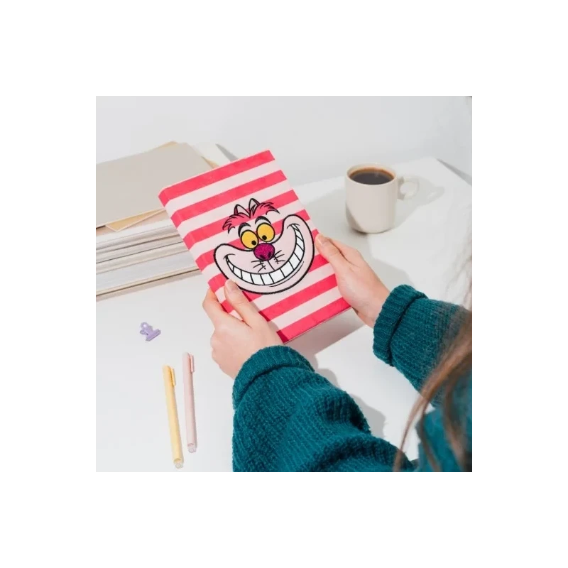 Notebook Pelucheux Premium - Format A5 - Alice - Chat du Cheshire