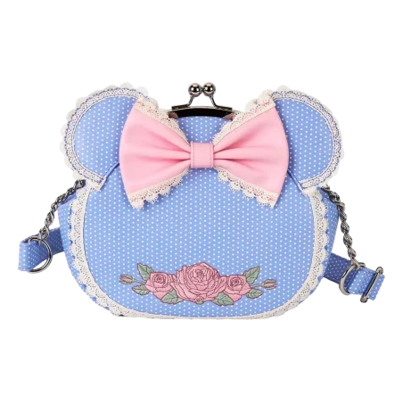 Mini Sac à Bandoulière LoungeFly - Minnie Floral and Lace Kisslock