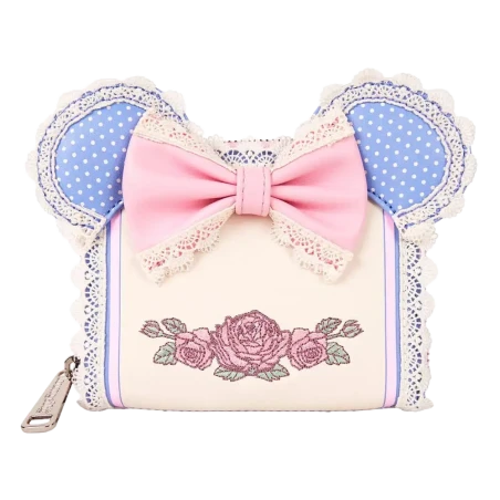 Mini Porte-Monnaie LoungeFly - Minnie Floral and Lace Ears