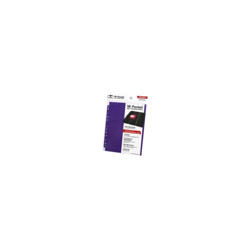 Ultimate Guard - 18-POCKET PAGES SIDE-LOADING - 10 feuilles couleurs de classeur - Violet