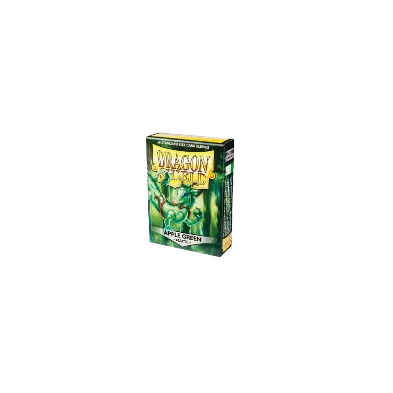 Protèges cartes - 60 Mat Vert Pomme -Taille standard - Dragon Shield