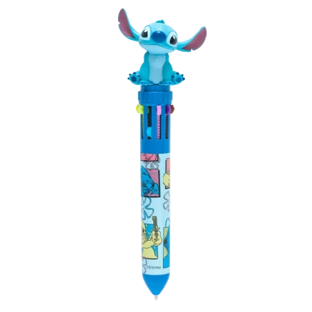 STITCH - Stylo-Bille 10 couleurs 3D Topper