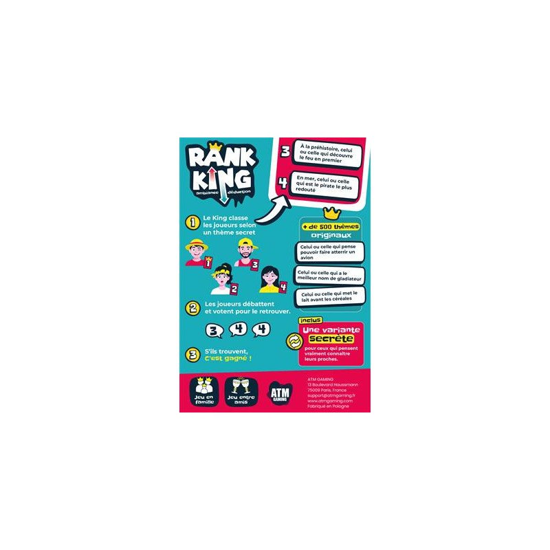 Jeux de Société - Rank King
