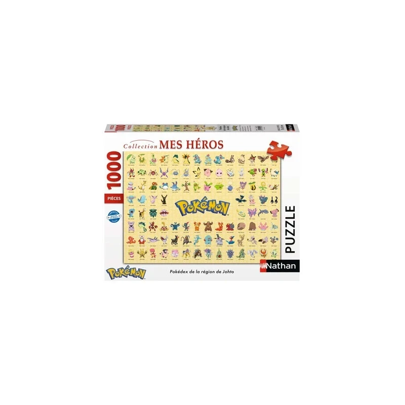 Puzzle - 1000 pièces - Pokémon - Pokédex de la région de Johto