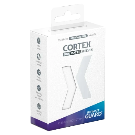 CORTEX SLEEVES MATTE TAILLE STANDARD - BLANC (x100) - ULTIMATE GUARD