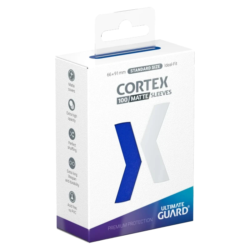 CORTEX SLEEVES MATTE TAILLE STANDARD - BLEU (x100) - ULTIMATE GUARD