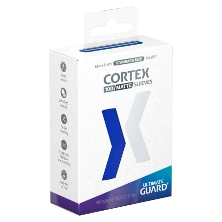 CORTEX SLEEVES MATTE TAILLE STANDARD - BLEU (x100) - ULTIMATE GUARD
