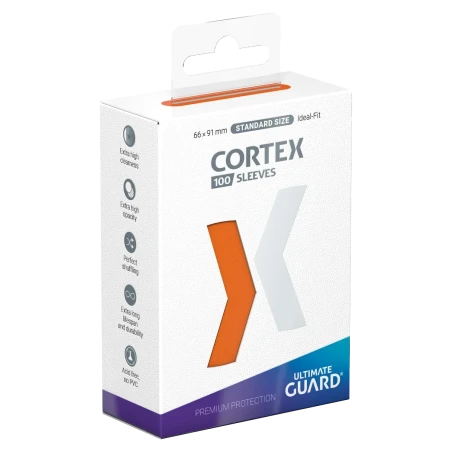 CORTEX SLEEVES MATTE TAILLE STANDARD - ORANGE (x100) - ULTIMATE GUARD
