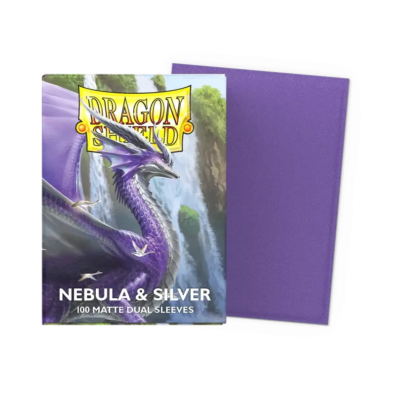 Dragon Shield - Sleeves - Dual Matte x100 Standard - Crimson & Silver