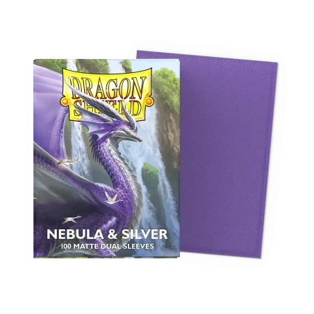 Dragon Shield - Sleeves - Dual Matte x100 Standard - Crimson & Silver