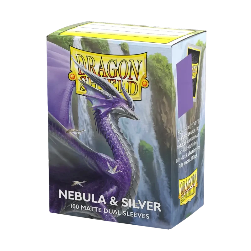 Dragon Shield - Sleeves - Dual Matte x100 Standard - Crimson & Silver