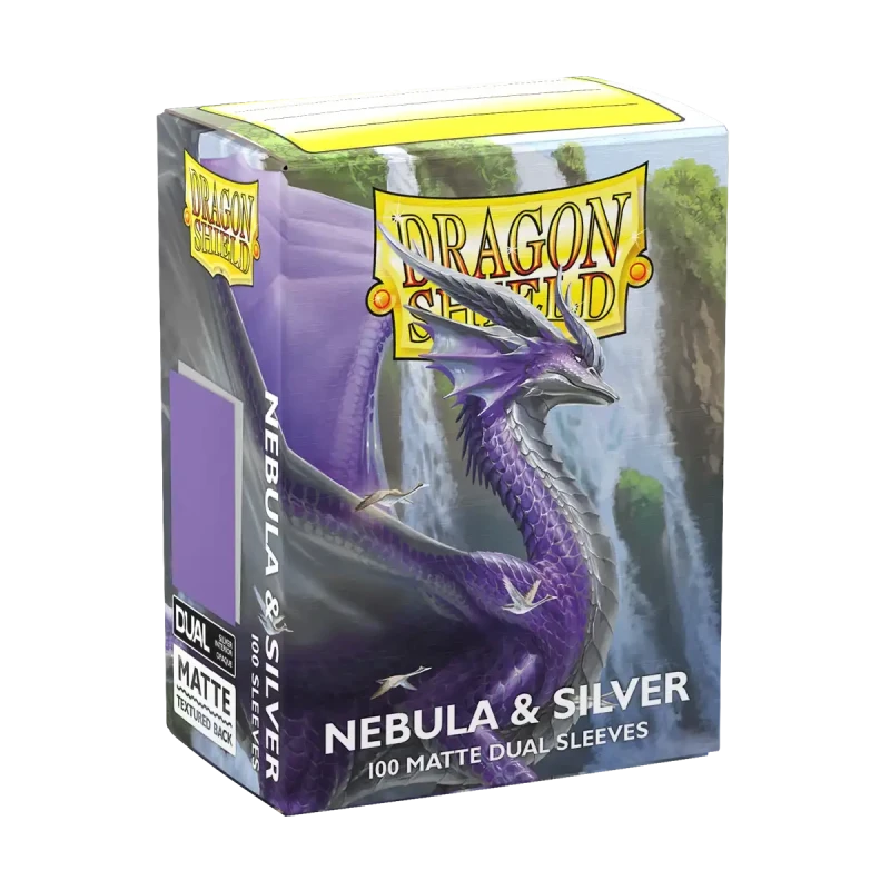 Dragon Shield - Sleeves - Dual Matte x100 Standard - Crimson & Silver