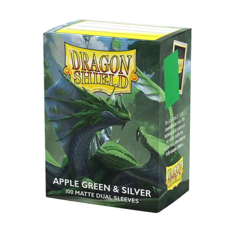 Dragon Shield - Sleeves - Dual Matte x100 Standard - Crimson & Silver
