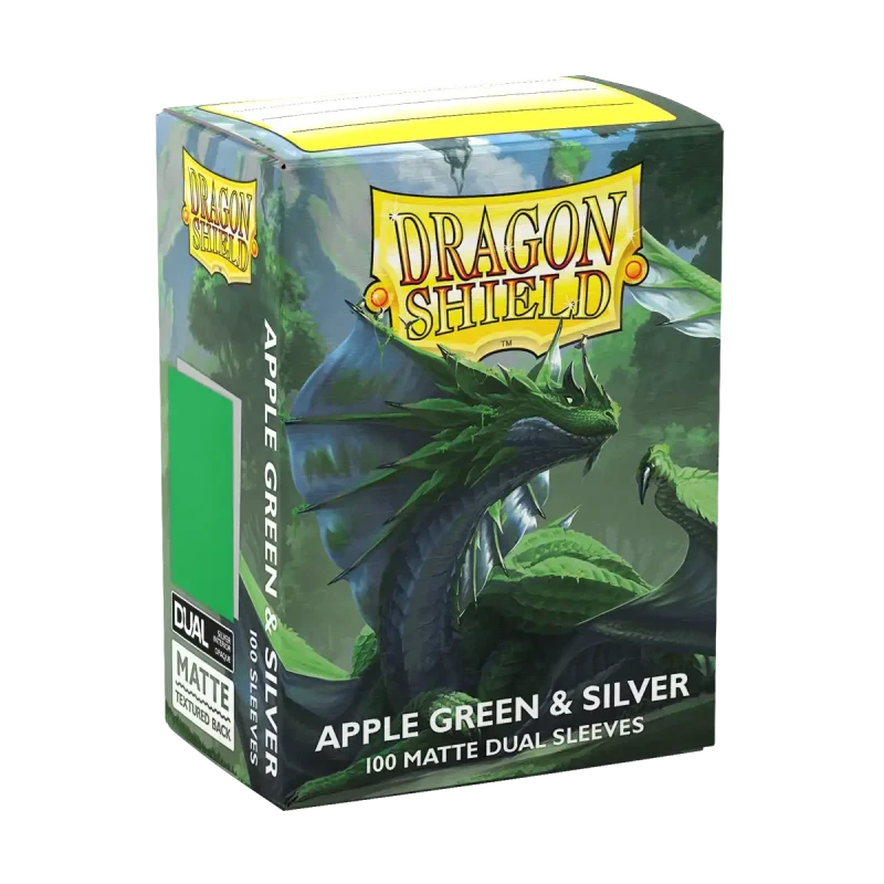 Dragon Shield - Sleeves - Dual Matte x100 Standard - Crimson & Silver