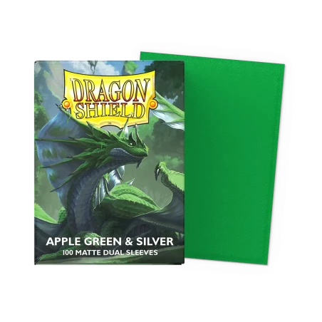 Dragon Shield - Sleeves - Dual Matte x100 Standard - Crimson & Silver