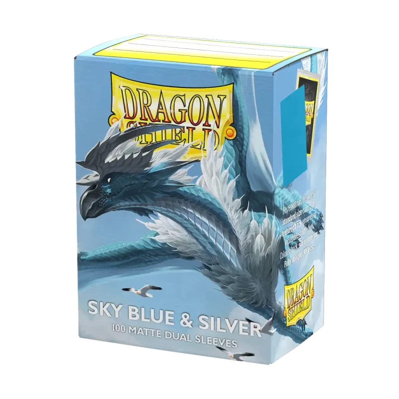 Dragon Shield - Sleeves - Dual Matte x100 Standard - Crimson & Silver