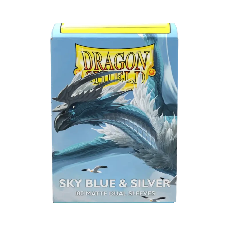 Dragon Shield - Sleeves - Dual Matte x100 Standard - Crimson & Silver