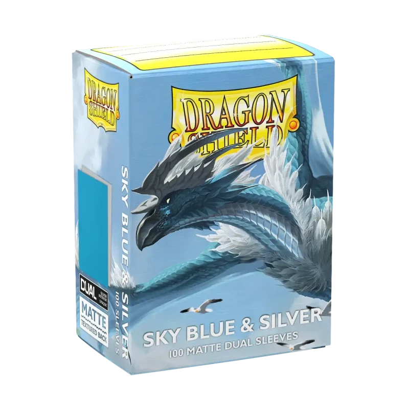 Dragon Shield - Sleeves - Dual Matte x100 Standard - Crimson & Silver