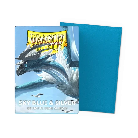 Dragon Shield - Sleeves - Dual Matte x100 Standard - Crimson & Silver