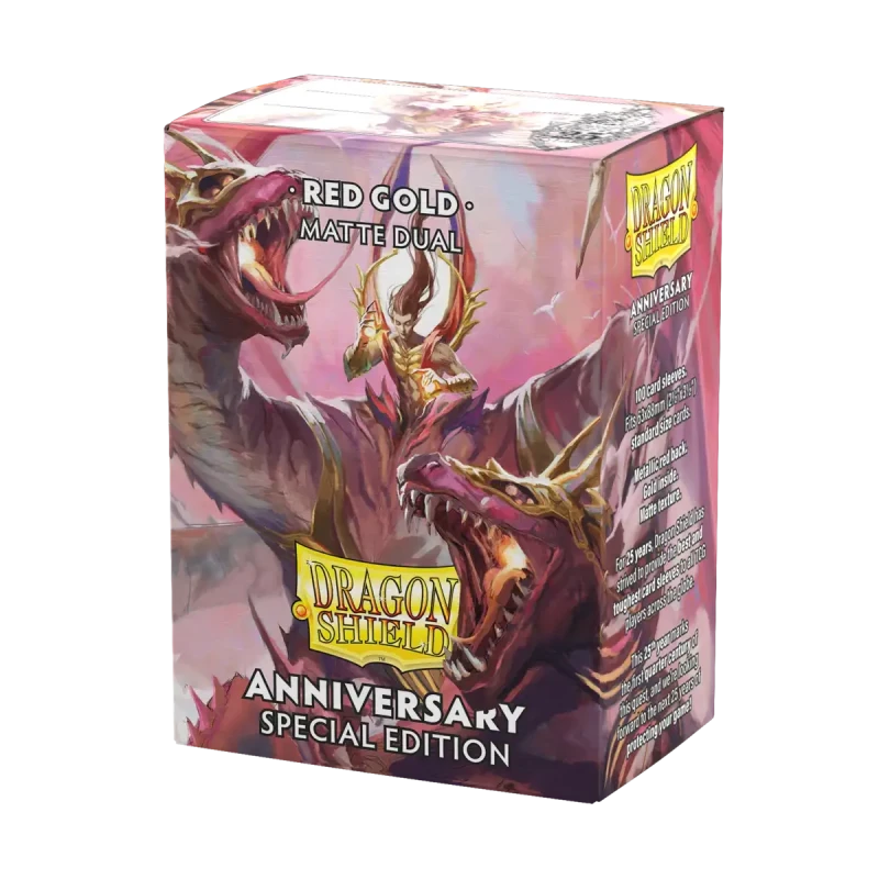 Dragon Shield - Sleeves - Dual Matte x100 Standard - Crimson & Silver