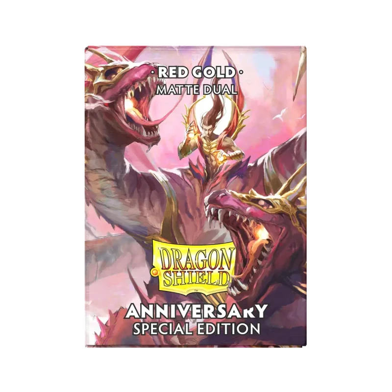 Dragon Shield - Sleeves - Dual Matte x100 Standard - Crimson & Silver