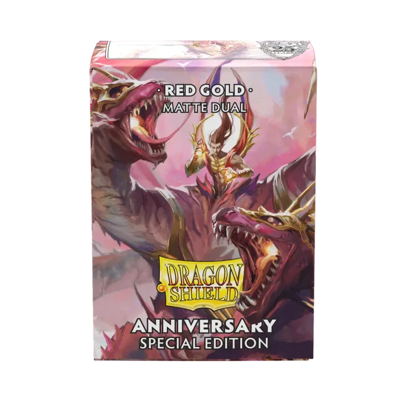 Dragon Shield - Sleeves - Dual Matte x100 Standard - Crimson & Silver