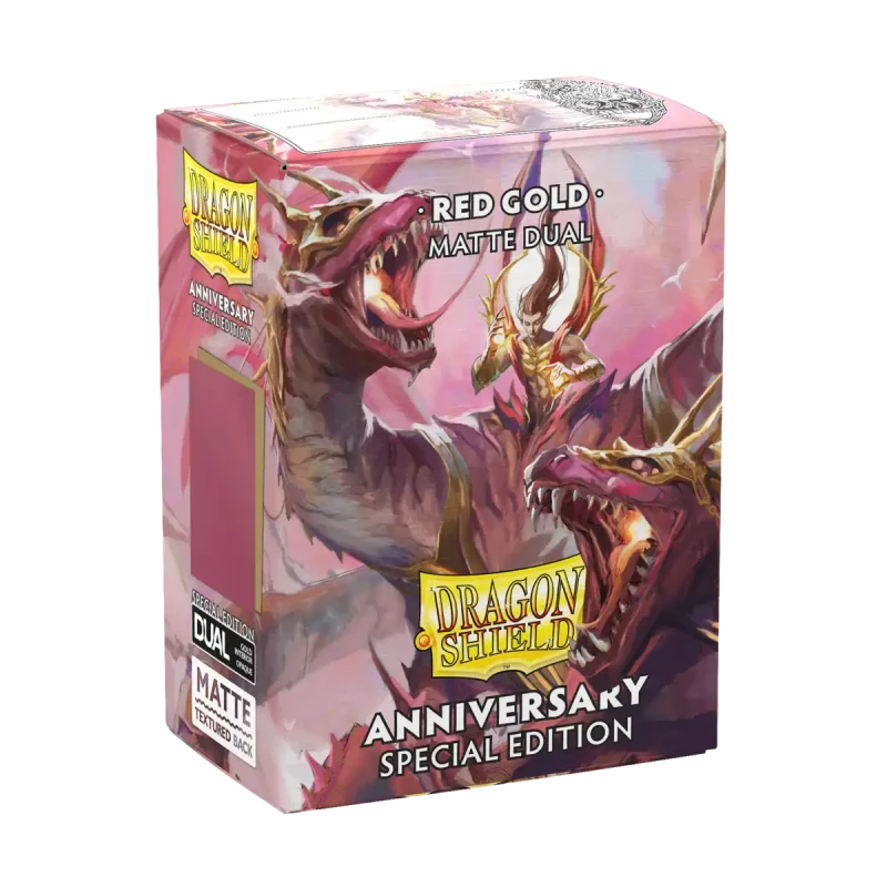 Dragon Shield - Sleeves - Dual Matte x100 Standard - Crimson & Silver