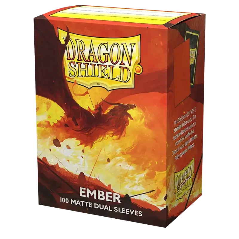 Dragon Shield - Sleeves - Dual Matte x100 Standard - Crimson & Silver