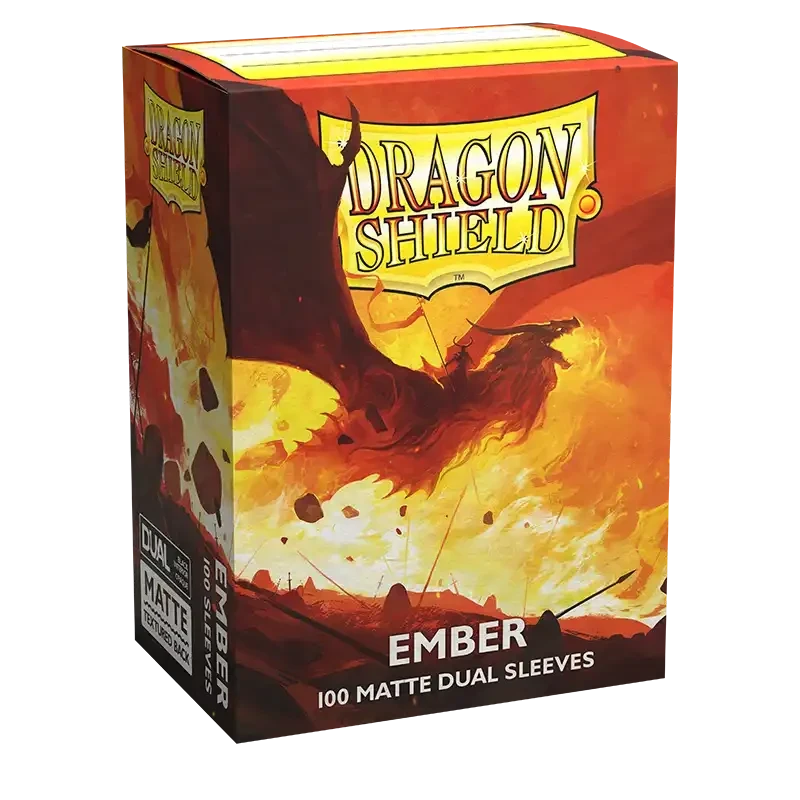 Dragon Shield - Sleeves - Dual Matte x100 Standard - Crimson & Silver