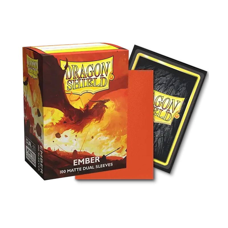 Dragon Shield - Sleeves - Dual Matte x100 Standard - Crimson & Silver