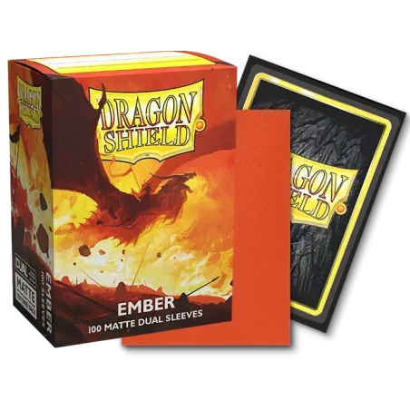 Dragon Shield - Sleeves - Dual Matte x100 Standard - Crimson & Silver