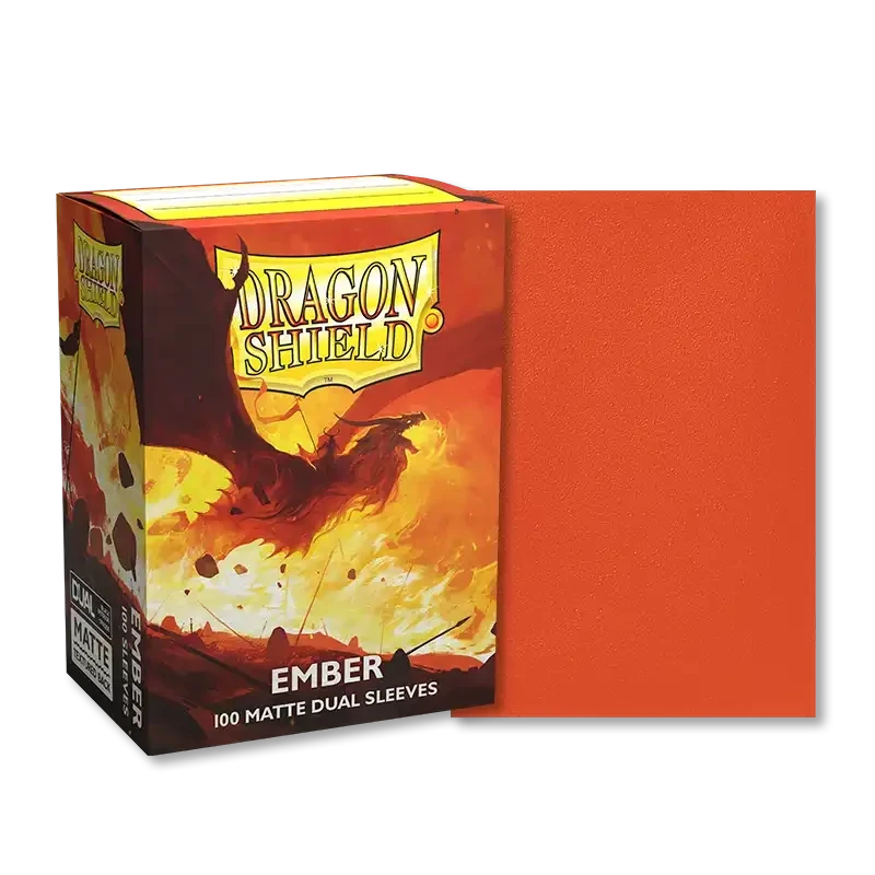 Dragon Shield - Sleeves - Dual Matte x100 Standard - Crimson & Silver