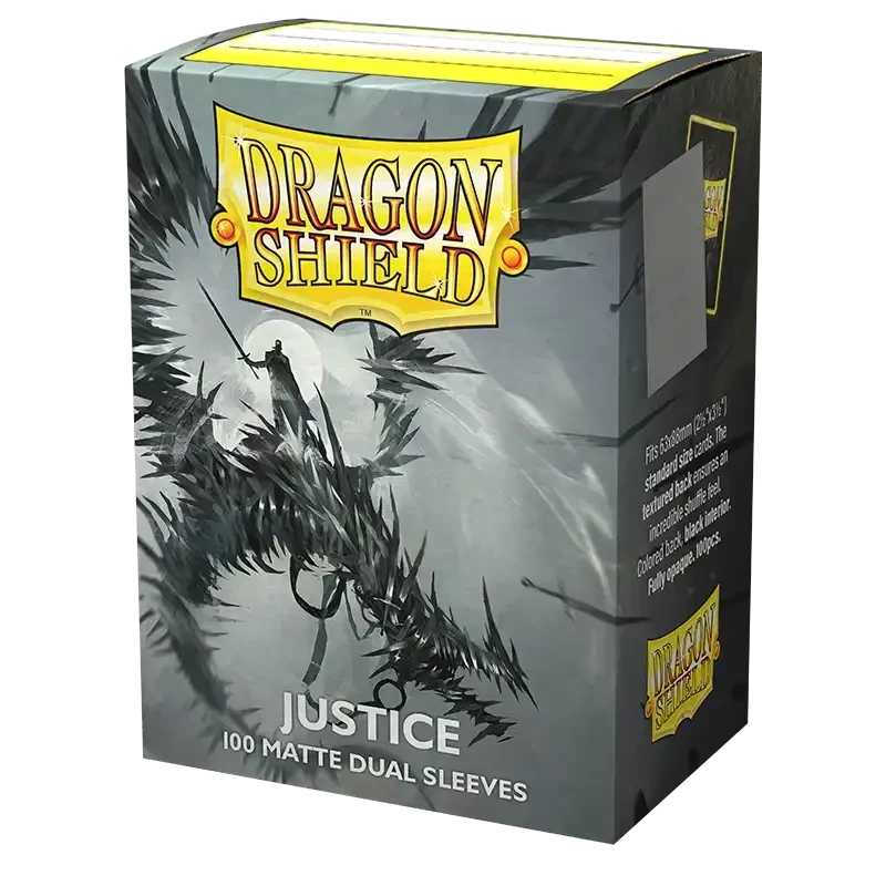Dragon Shield - Sleeves - Dual Matte x100 Standard - Crimson & Silver