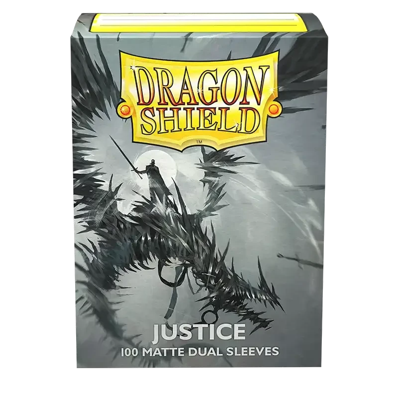 Dragon Shield - Sleeves - Dual Matte x100 Standard - Crimson & Silver
