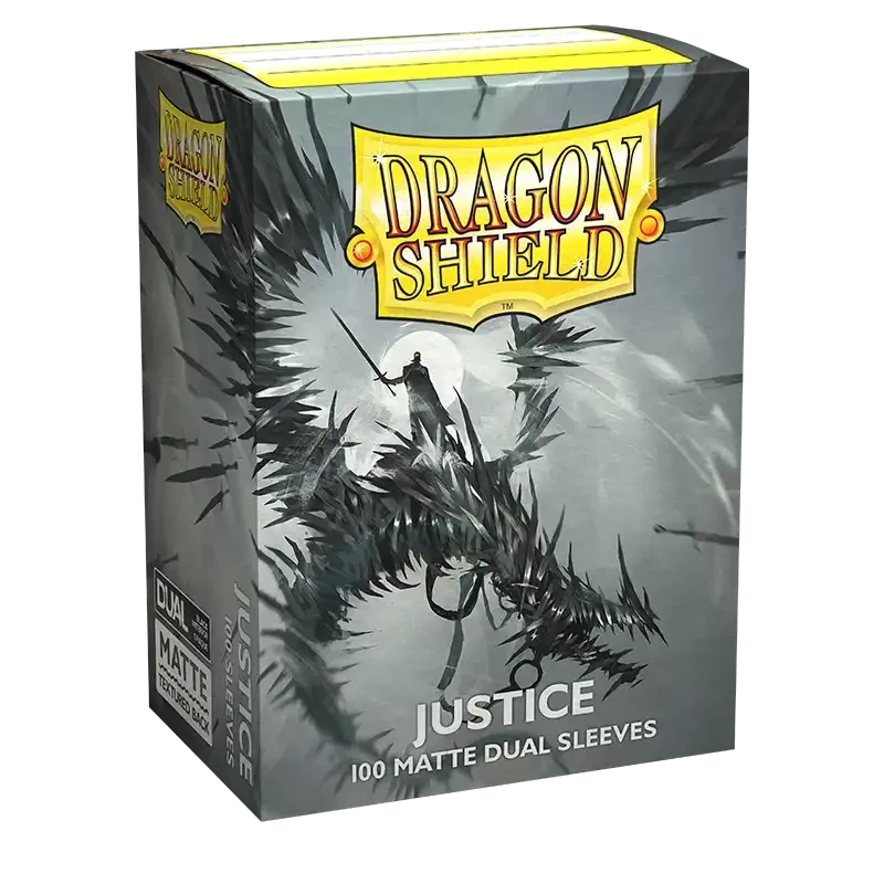 Dragon Shield - Sleeves - Dual Matte x100 Standard - Crimson & Silver