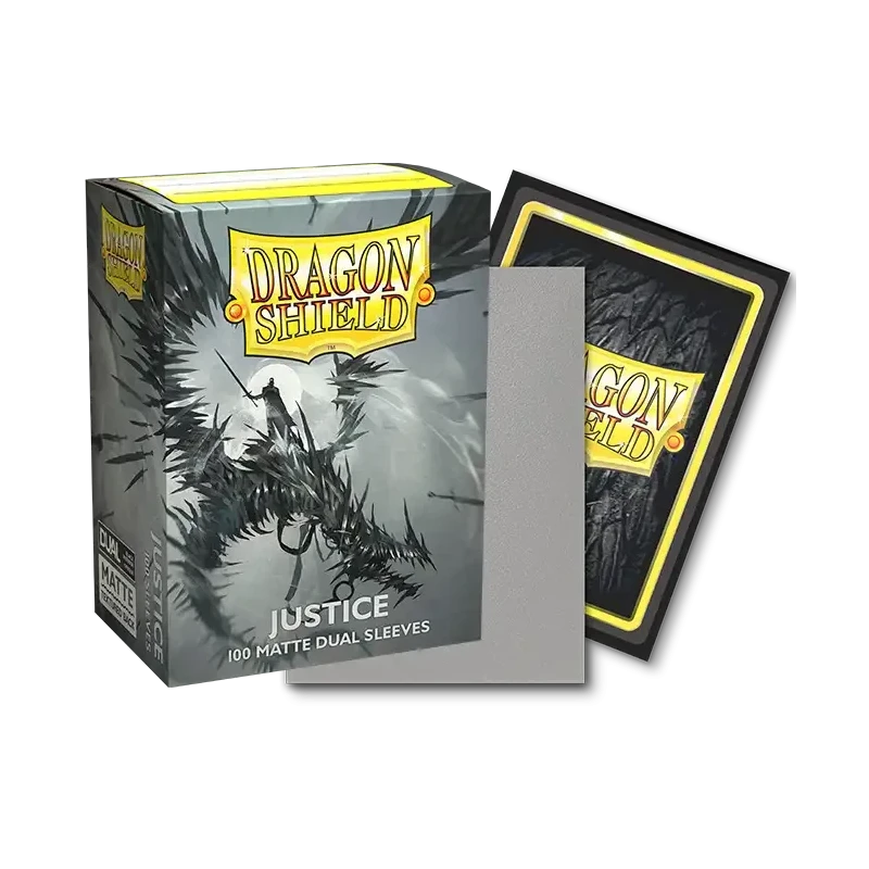 Dragon Shield - Sleeves - Dual Matte x100 Standard - Crimson & Silver