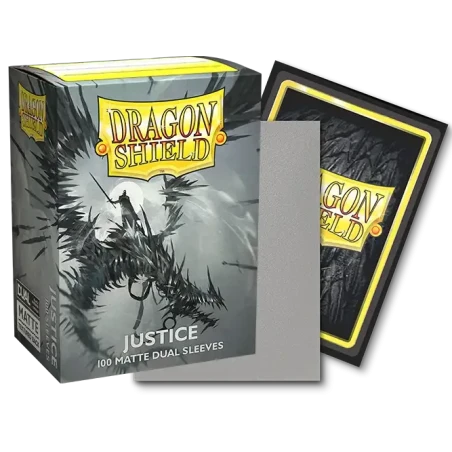 Dragon Shield - Sleeves - Dual Matte x100 Standard - Crimson & Silver