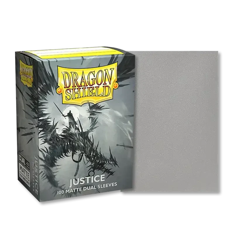 Dragon Shield - Sleeves - Dual Matte x100 Standard - Crimson & Silver
