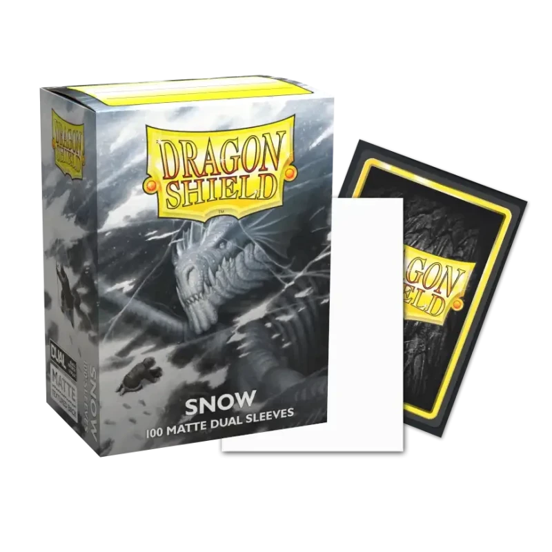 Dragon Shield - Sleeves - Dual Matte x100 Standard - Crimson & Silver