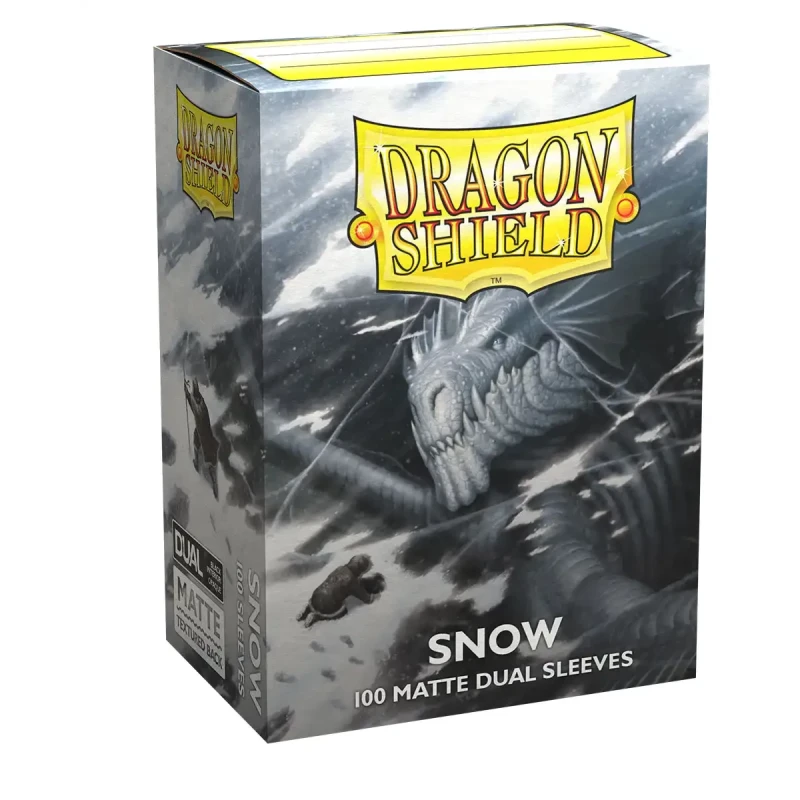 Dragon Shield - Sleeves - Dual Matte x100 Standard - Crimson & Silver