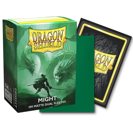 Dragon Shield - Sleeves - Dual Matte x100 Standard - Crimson & Silver
