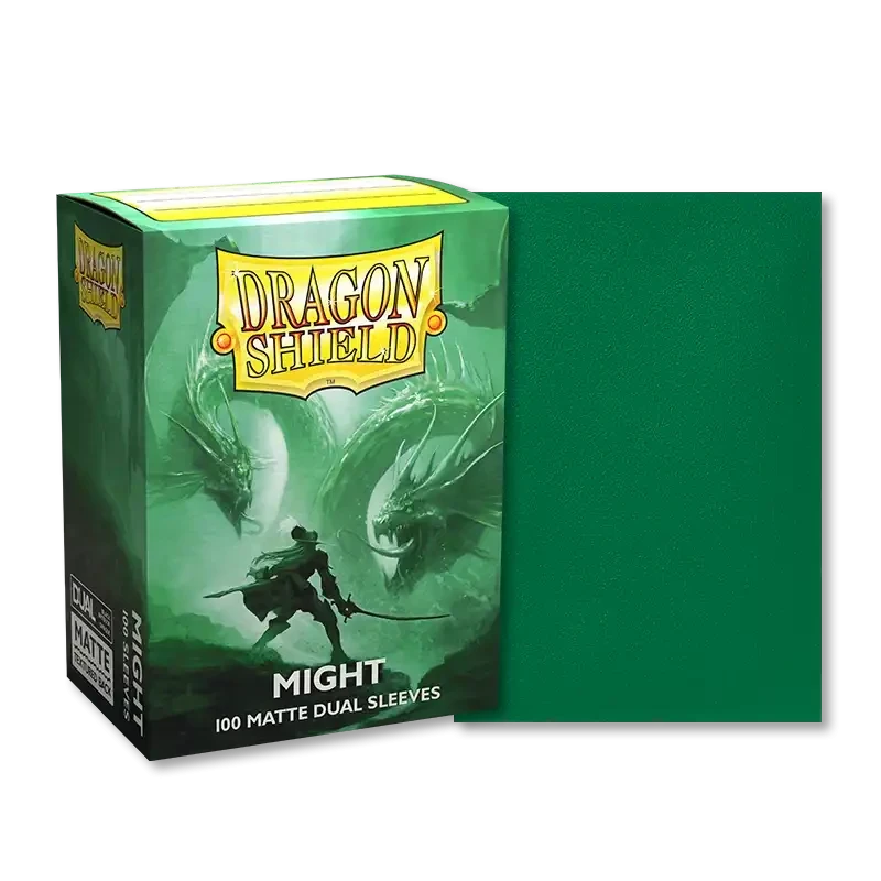 Dragon Shield - Sleeves - Dual Matte x100 Standard - Crimson & Silver