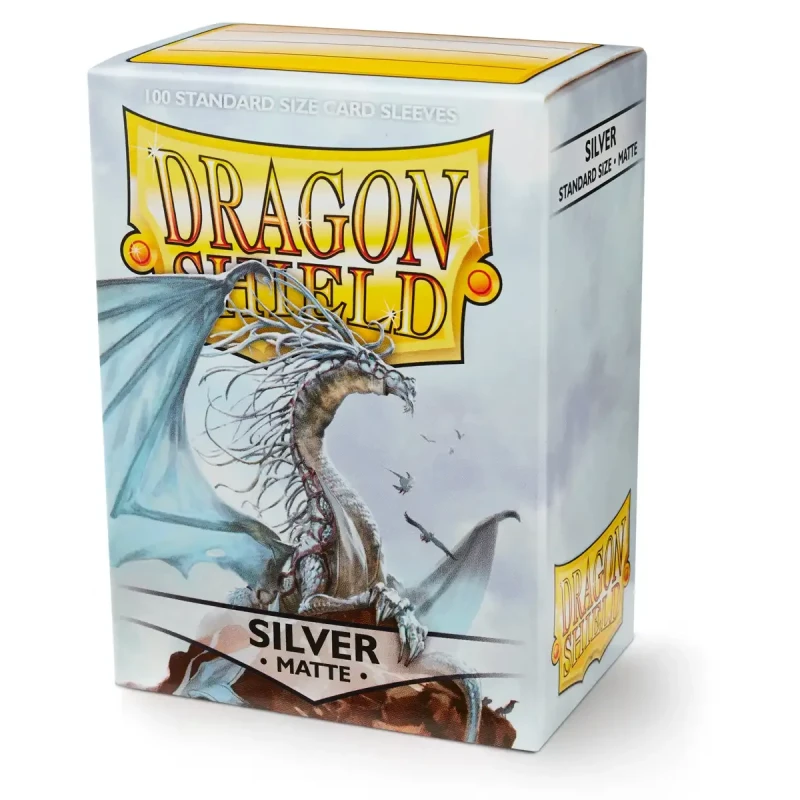 Dragon Shield - Sleeves - Dual Matte x100 Standard - Crimson & Silver