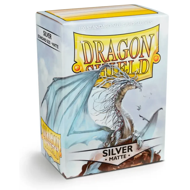 Dragon Shield - Sleeves - Dual Matte x100 Standard - Crimson & Silver